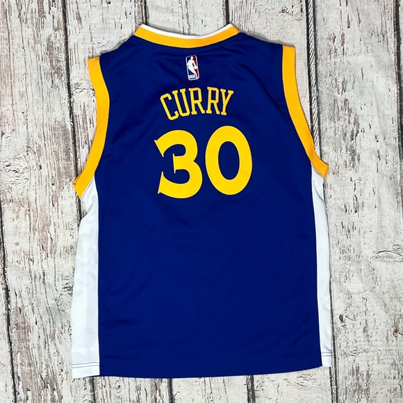 Stephen Curry Golden State Warriors Adidas NBA Basketball Boys Kids Jersey - Picture 2 of 7